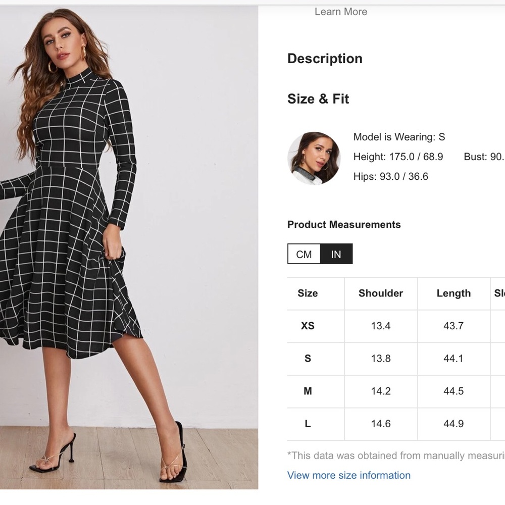Shein Fit & Flare Dress *NWOT* - Picture 3 of 4